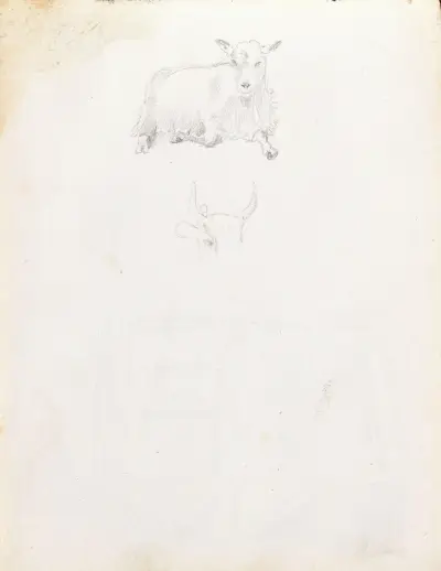 Tierstudien, 1848 von Adolph Tidemand