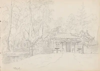Et hus i skogen av Adolph Tidemand