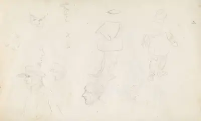 Figure studies av Adolph Tidemand