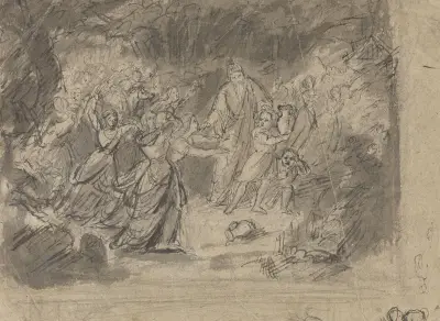 Figurkomposisjon av Adolph Tidemand