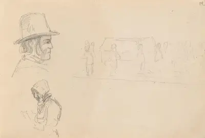 Figurstudier av Adolph Tidemand