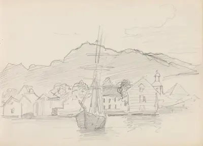 Flekkefjord av Adolph Tidemand