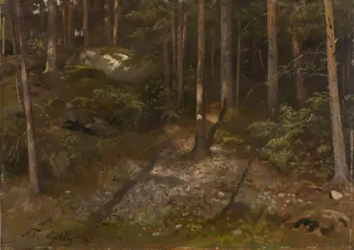 Forest Study av Adolph Tidemand