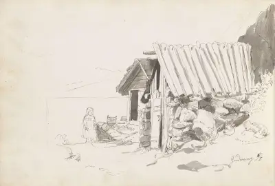 Fra Gudvangen av Adolph Tidemand