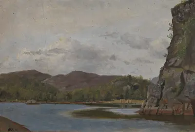 From the Coast near Mandal av Adolph Tidemand
