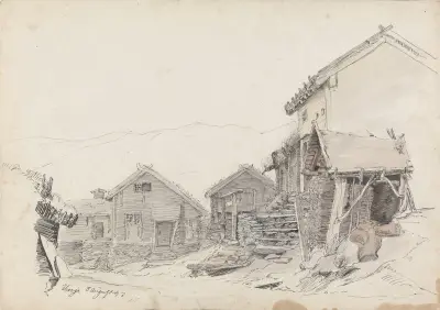 Gårdstun, Vinje av Adolph Tidemand