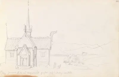 Garmo kirke av Adolph Tidemand