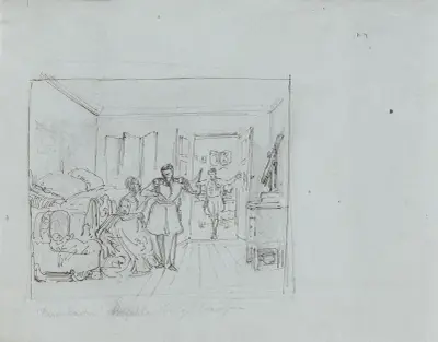 Genrescene av Adolph Tidemand