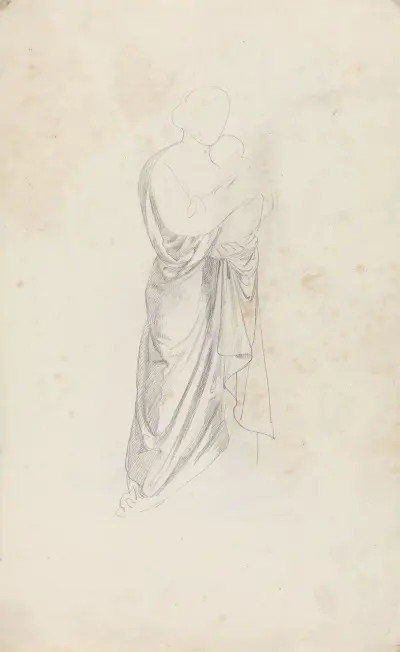 Gevantstudie av Adolph Tidemand