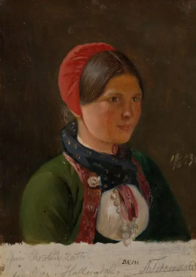 Girl from Hallingdal av Adolph Tidemand
