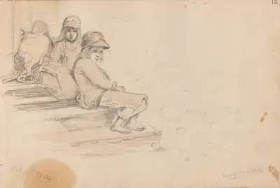 Gutter fra Mora, Leksand av Adolph Tidemand