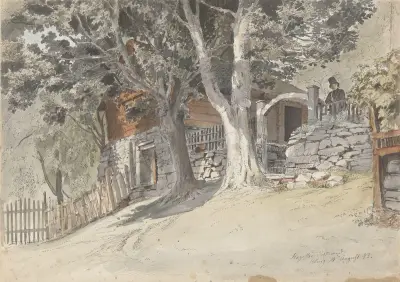 Hagestad prestegård, Ulvik i Hardanger av Adolph Tidemand