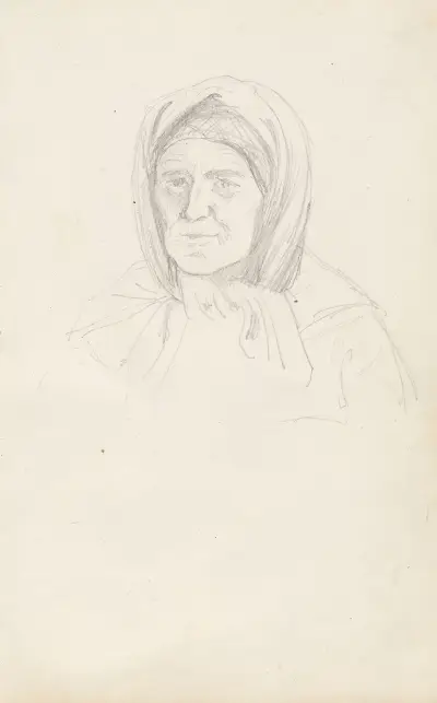 Kvinneportrett av Adolph Tidemand