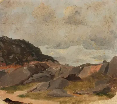 Landscape Study av Adolph Tidemand