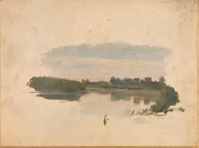 Landscape Study av Adolph Tidemand