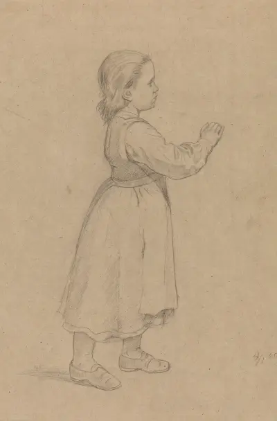 Liten jente av Adolph Tidemand