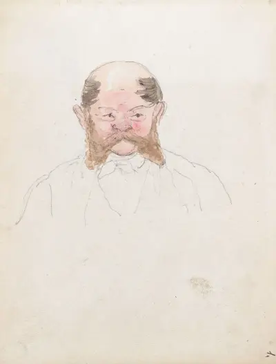 Male portrait av Adolph Tidemand