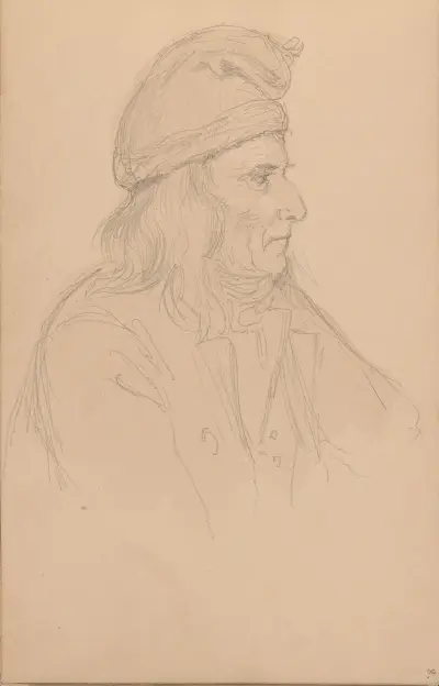 Male portrait av Adolph Tidemand