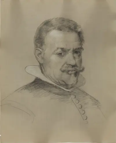 Male portrait av Adolph Tidemand