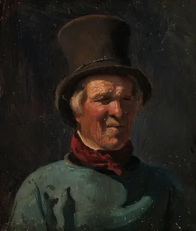 Man with Hat av Adolph Tidemand