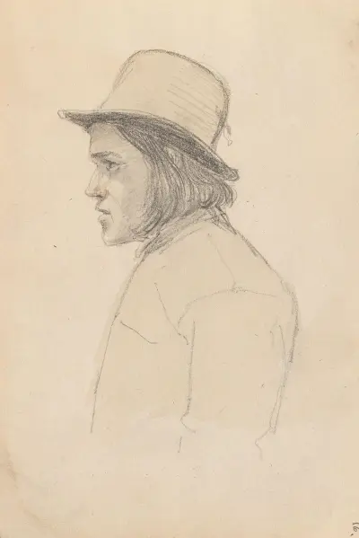 Mannsportrett av Adolph Tidemand
