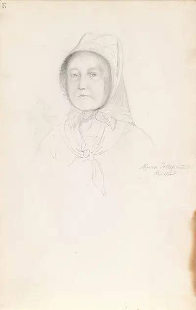 Maren Tollefsdatter Bjorstad av Adolph Tidemand