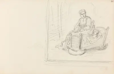 Mor med barn av Adolph Tidemand