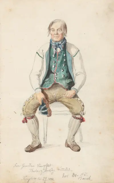 Niri Knutson Vangestad, Flesberg av Adolph Tidemand