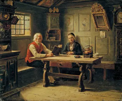 Old Age Solitude av Adolph Tidemand