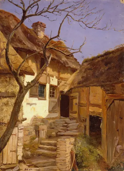 Old German Farm, Adolph Tidemand