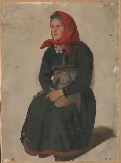 Peasant Woman from Telemark, Adolph Tidemand