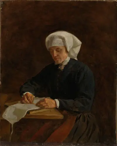 Peasant Woman from Vikøy av Adolph Tidemand