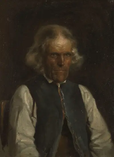 Portrait of a Farmer from Voss av Adolph Tidemand