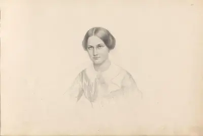 Portrait of a woman av Adolph Tidemand