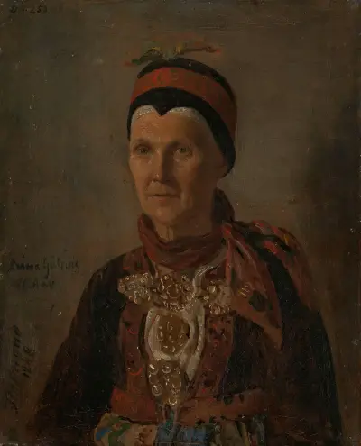 Portrait of Anna Gulsvig, Adolph Tidemand