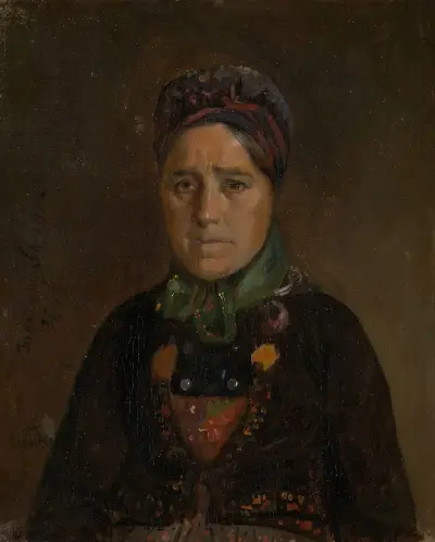 Portrait of Ingeborg Skjønne from Numedal av Adolph Tidemand