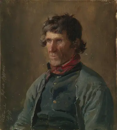 Portrait of Joseph Steffens from Altenahr av Adolph Tidemand