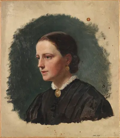 Portrait of Mrs. Duus av Adolph Tidemand