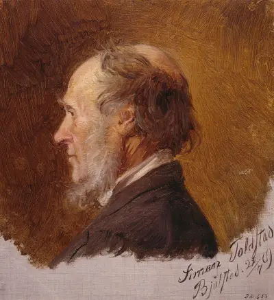 Portrait of Simon Toldstad. Study av Adolph Tidemand