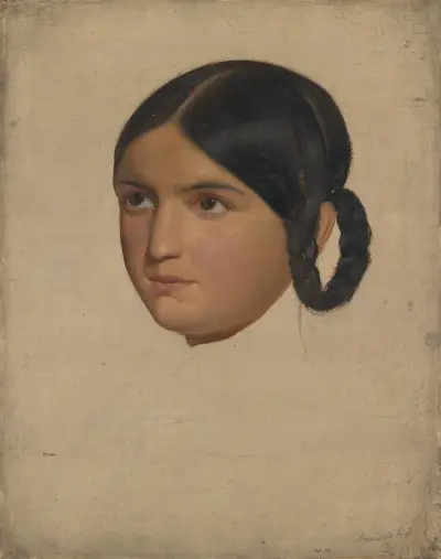 Porträttstudie av Mariuccia av Adolph Tidemand