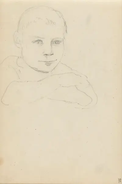Portrett av gutt av Adolph Tidemand