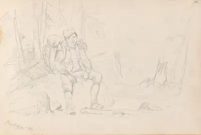Rast på Risåsen av Adolph Tidemand