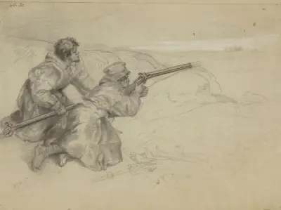Reindeer Hunt av Adolph Tidemand