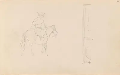 Ridande kvinna av Adolph Tidemand