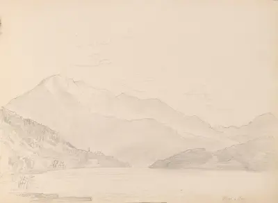 Rigi sett fra Zugersee av Adolph Tidemand