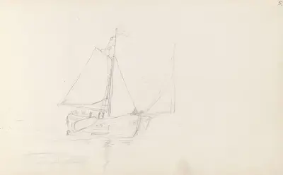 Seilbåt av Adolph Tidemand