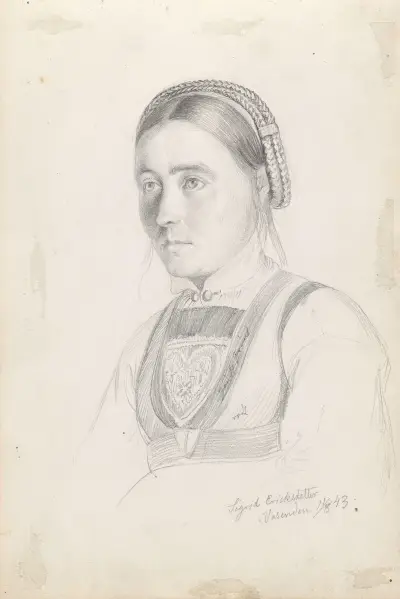 Sigrid Eriksdatter Vassenden av Adolph Tidemand