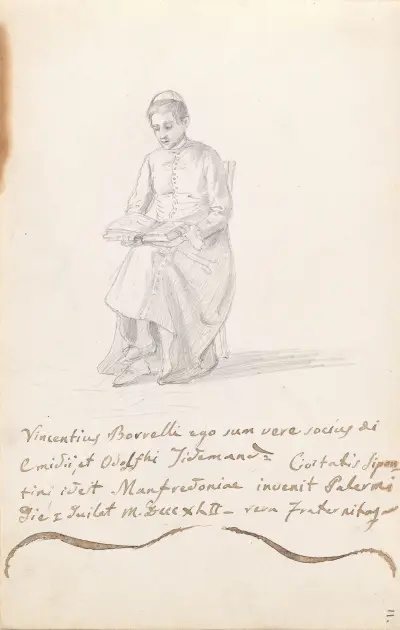 Sittende prest av Adolph Tidemand