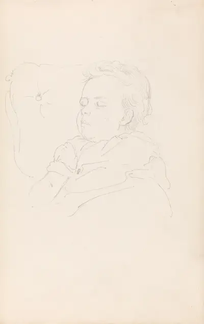 Sovende barn av Adolph Tidemand