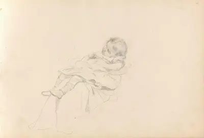 Sovende barn av Adolph Tidemand